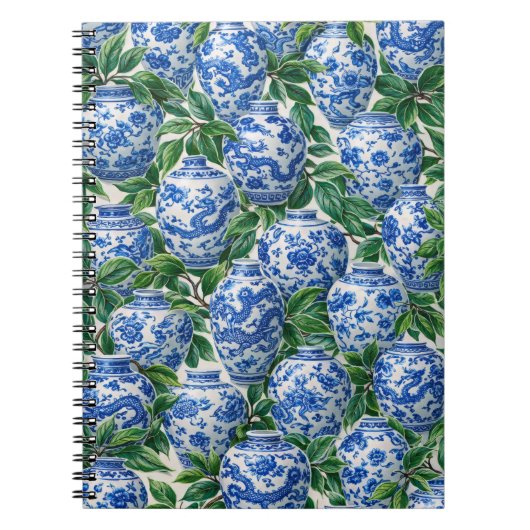 Carnet Blue Chinese Porcelain Ginger Jar (Devant)