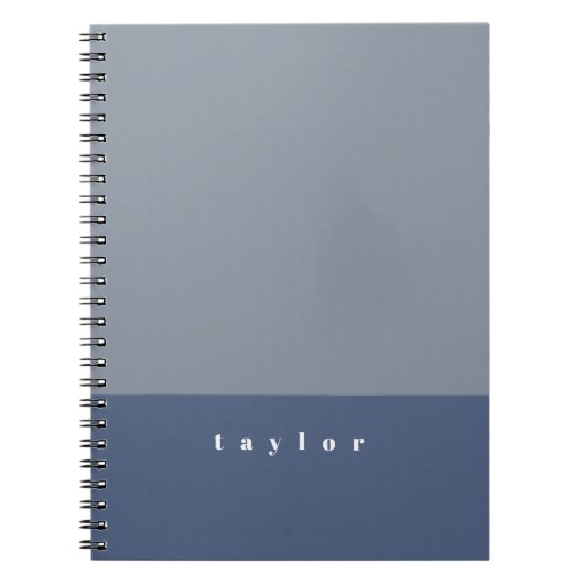 Carnet Blue Color Block Custom (Devant)