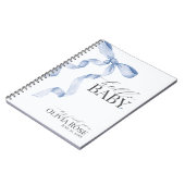 Carnet Blue Coquette Bow Girl Baby Gift Ma première année (Côté gauche)
