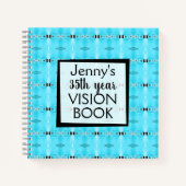 Carnet Blue Custom Name Anniversaire Vision Book (Devant)