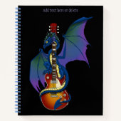 Carnet Blue Dragon Sunburst Guitare Music (Devant)