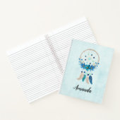 Carnet Blue Dreamcatcher Design Boho élégant (Intérieur)