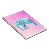 Carnet Blue Elephant on Dreamy Pink Watercolors (Côté Droit)