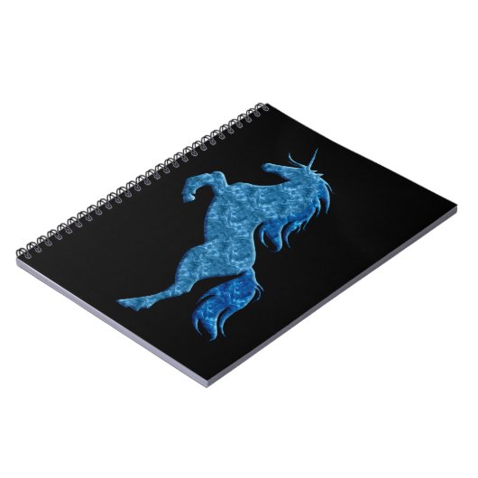 Carnet Blue Fire Unicorn Notebook (Côté gauche)