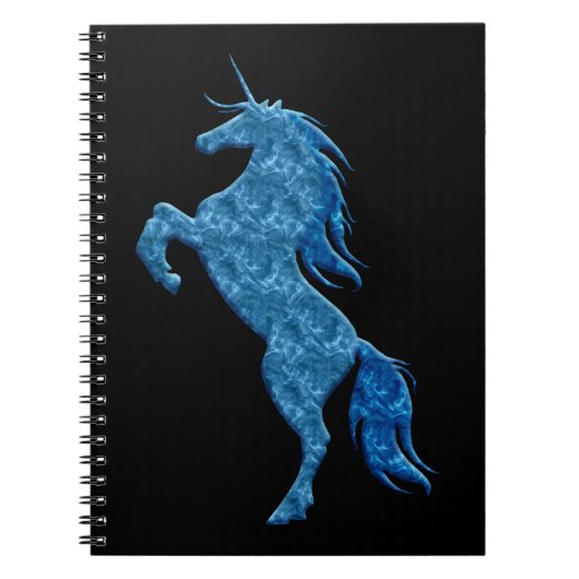 Carnet Blue Fire Unicorn Notebook (Devant)