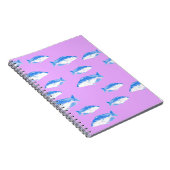 Carnet Blue fish on lilac (Côté Droit)