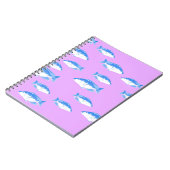 Carnet Blue fish on lilac (Côté gauche)