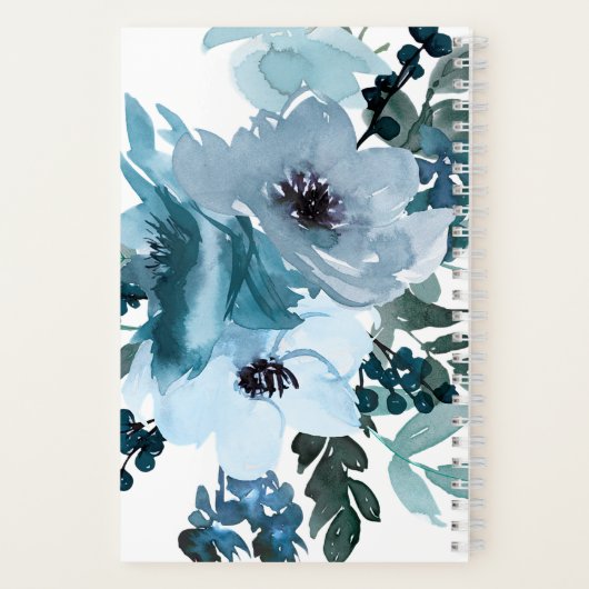 Carnet Blue floral Praise & prayer (Verso)