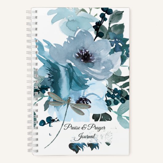 Carnet Blue floral Praise & prayer (Recto)