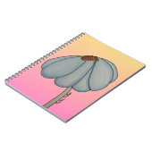 Carnet Blue Flower with pink background (Côté gauche)