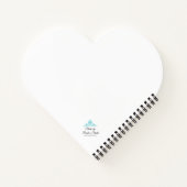 Carnet Blue Flower with pink background heart (Dos)