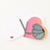 Carnet Blue Flower with pink background heart (Intérieur)