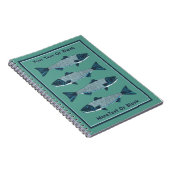 Carnet Blue Folk Art Trout/Saumon (Côté Droit)