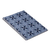 Carnet Blue Geometric Pattern Retro Style (Côté Droit)