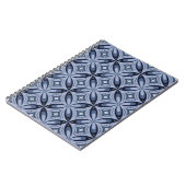 Carnet Blue Geometric Pattern Retro Style (Côté gauche)