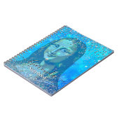 Carnet Blue Glitter Leonardo Da Vinci Gioconda (Côté gauche)