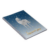 Carnet Blue Gold Dream Stars Unicorn (Côté Droit)