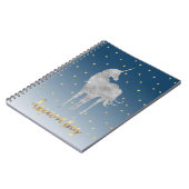 Carnet Blue Gold Dream Stars Unicorn (Côté gauche)