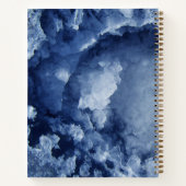 Carnet Blue Gold Foil Mer Crystals Signature Recette (Dos)
