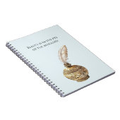 Carnet Blue Gold Vase White Feather (Côté Droit)