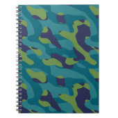 Carnet Blue Green and Teal Camo Abstract (Devant)