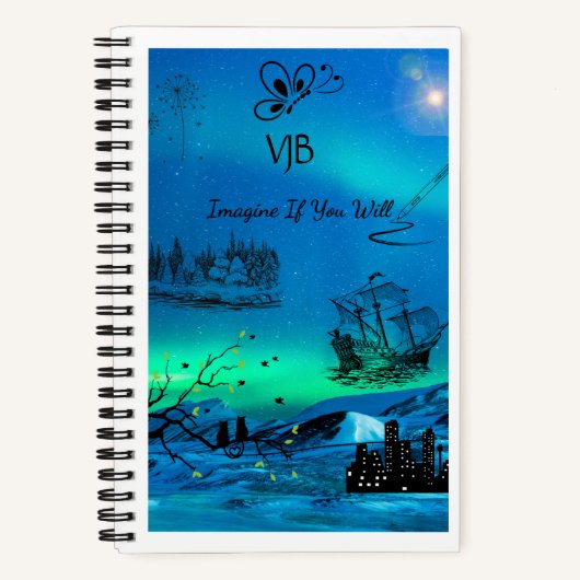 Carnet Blue Green Imagine If (Recto)