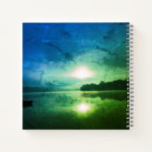 Carnet Blue Green Morning Sunrise abstrait à CT River (Dos)