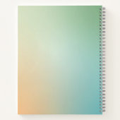 Carnet Blue Green Ombre Gradient Nom Abstrait (Dos)