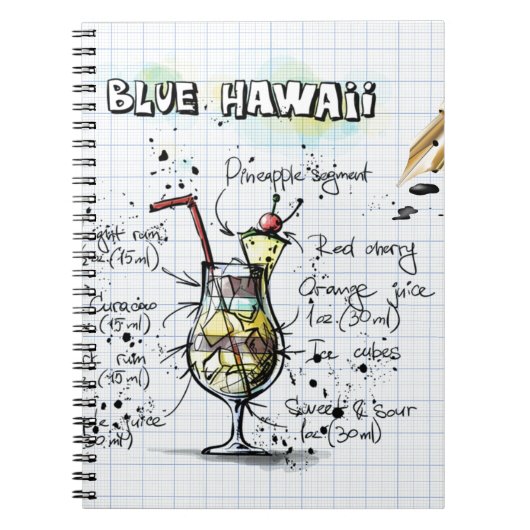 Carnet Blue Hawaii (Devant)