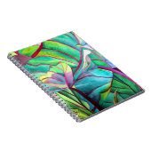 Carnet Blue Hawaii Tropical leaf folios art (Côté Droit)