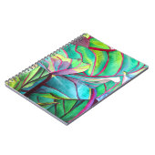Carnet Blue Hawaii Tropical leaf folios art (Côté gauche)