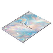 Carnet Blue Holographic Opal Gold Parties scintillant per (Côté gauche)