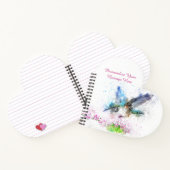 Carnet Blue Hummingbird Aquarelle Design Floral (Intérieur)