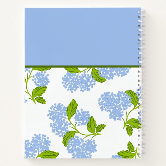 Carnet Blue Hydrangea (Dos)