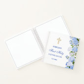 Carnet Blue Hydrangea First Communion Guest Book (Intérieur)