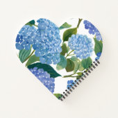 Carnet Blue Hydrangeas | Beau coeur Floral Bush (Dos)