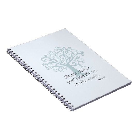 Carnet Blue Inspirational Be the Change Tree (Côté Droit)