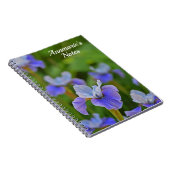 Carnet Blue Iris Flower Portrait Notes personnelles (Côté Droit)