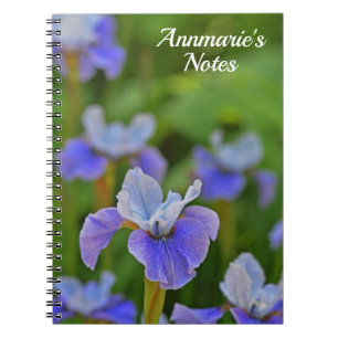 Carnet Blue Iris Flower Portrait Notes personnelles