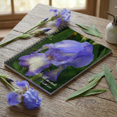 Carnet Blue Iris Macro Photo Personalized Notebook Journa