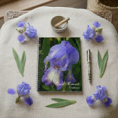 Carnet Blue Iris Macro Photo Personalized Notebook Journa