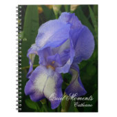Carnet Blue Iris Macro Photo Personalized Notebook Journa (Devant)