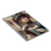Carnet Blue Lady Steampunk Vintage victorien (Côté Droit)