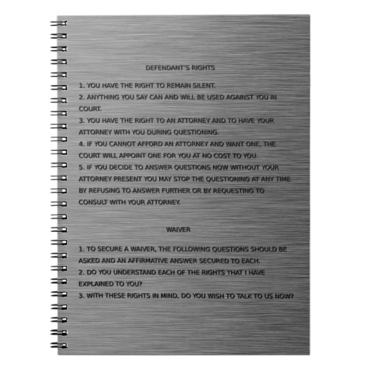 Carnet Blue Line mince et avertissement et levée de (Devant)