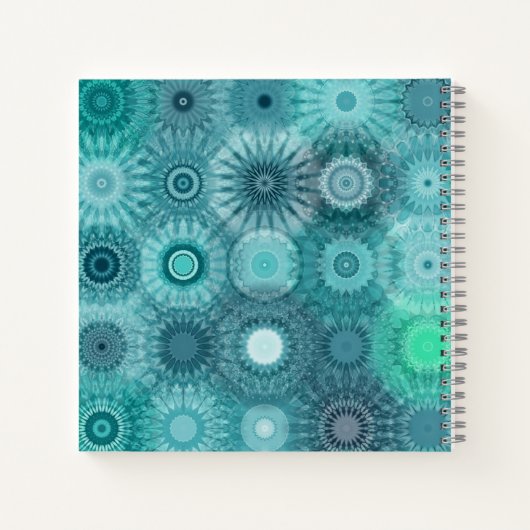 Carnet Blue Mandalas Abstract Ornate Pattern (Dos)