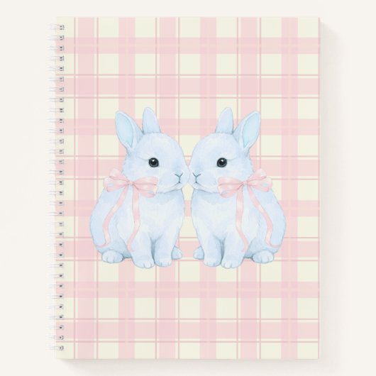 Carnet Blue Marshmallow Bunny Rabbits (Devant)