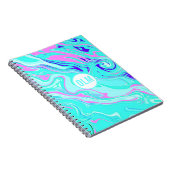 Carnet Blue moderne, rose et Purple Marble effect design (Côté Droit)