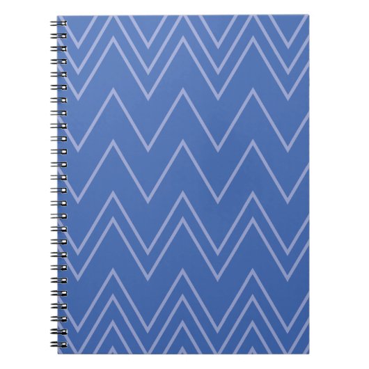 Carnet Blue, moderne, simple, cool, trendy zigzag (Devant)