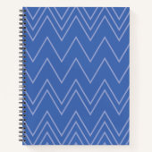 Carnet Blue, moderne, simple, cool, trendy zigzag (Devant)