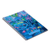 Carnet Blue Nature Floral Abstrait (Côté Droit)